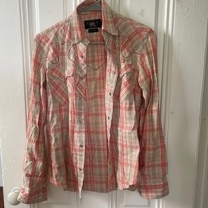 RRL women’s western shirt with mother of pearl snap buttons
